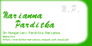 marianna parditka business card